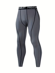 Breathable Compression Tights For Men Quick Dry Solid Leggings