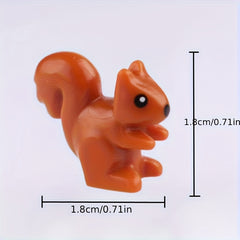 6pcs Mini Squirrel Building Blocks Set - Ideal Christmas, Birthday Gift