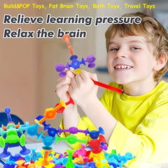 19pcs Suction Cup Bath Toys Fidget Toys Set Travel Toys For Children
