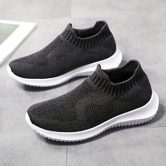 Women's Slip on Sock Sneakers Lightweight Breathable Flat Shoes