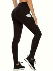 Yoga Fleece Lined Leggings Pocket Workout Tight Pants Women's Activewear