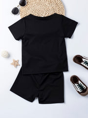 Boys Big Brother Outfit Shorts & t shirt Crew Neck Casual Summer Kids Clothes