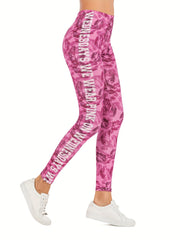 Sexy Lips Print Leggings High Waist Slim Leggings