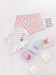Toddler Girls Cartoon Rabbit Graphic Bow Shortie Briefs 4pcs Set