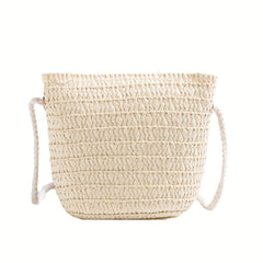 Kids Straw Woven Crossbody Bag Mini Shoulder Purse for Girls