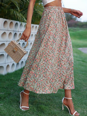 Floral Print High Waist Skirt for Women
