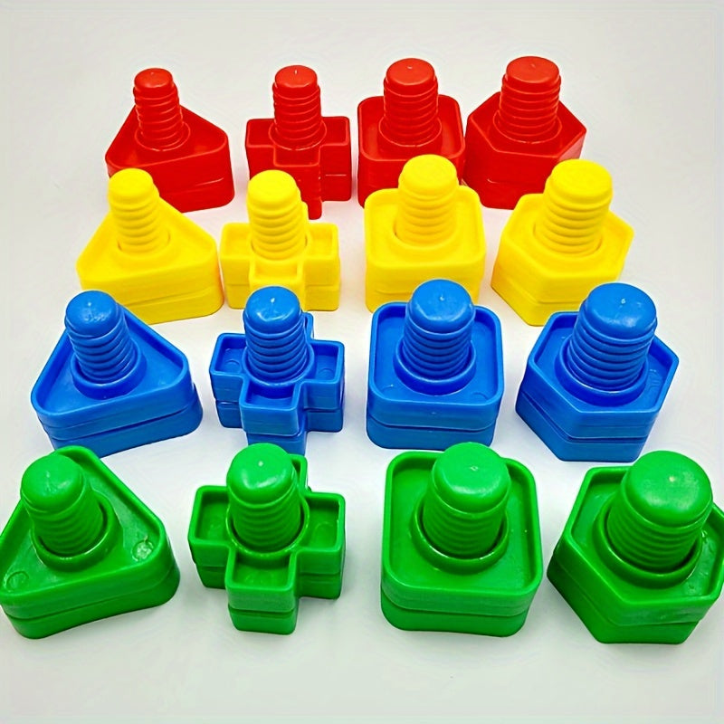 Baby Puzzle Toy for 1-2 Years Old - Shape Pairing Screw Assembly