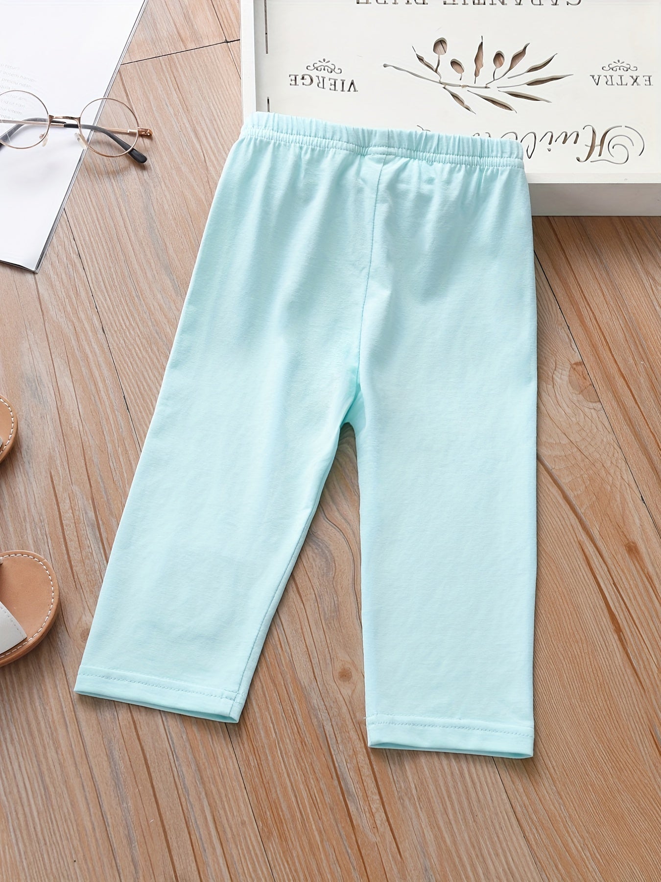 Toddler Girls Cotton Capris Pants Easter Rabbit Pattern Kids Clothes