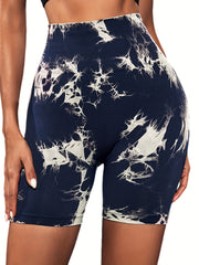 Tie Dye Tummy Control Butt Lifting Yoga Shorts