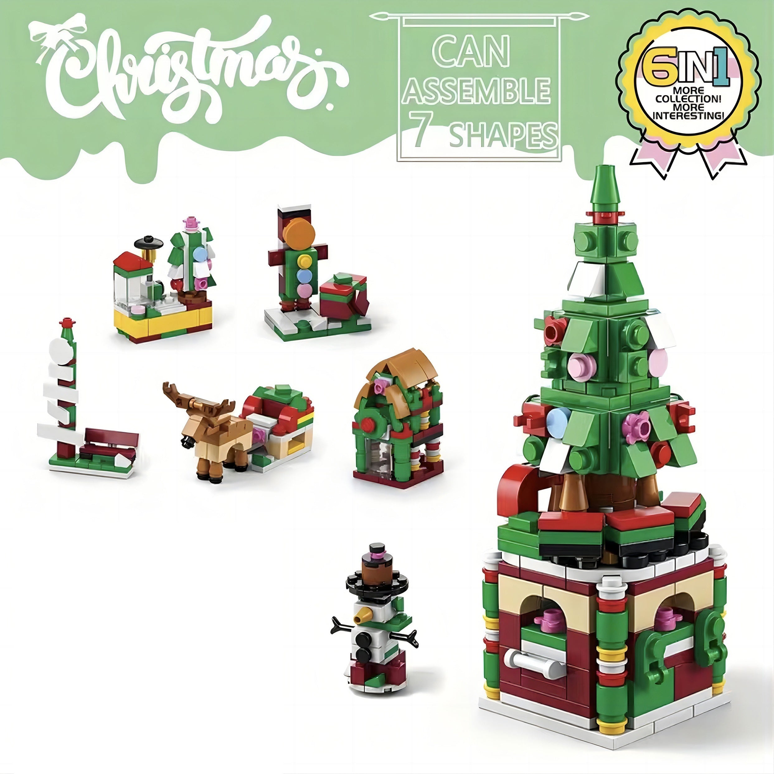 Christmas Santa Claus Building Blocks Toy Set