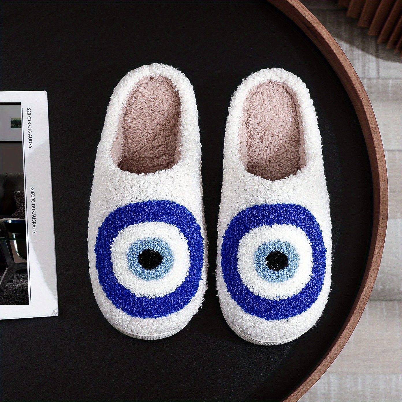 Cartoon Print Plush Slippers - Comfortable Indoor Home Slippers
