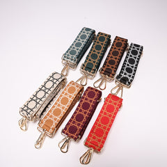 Vintage Geometric Pattern Shoulder Strap Adjustable Reusable Long Strap