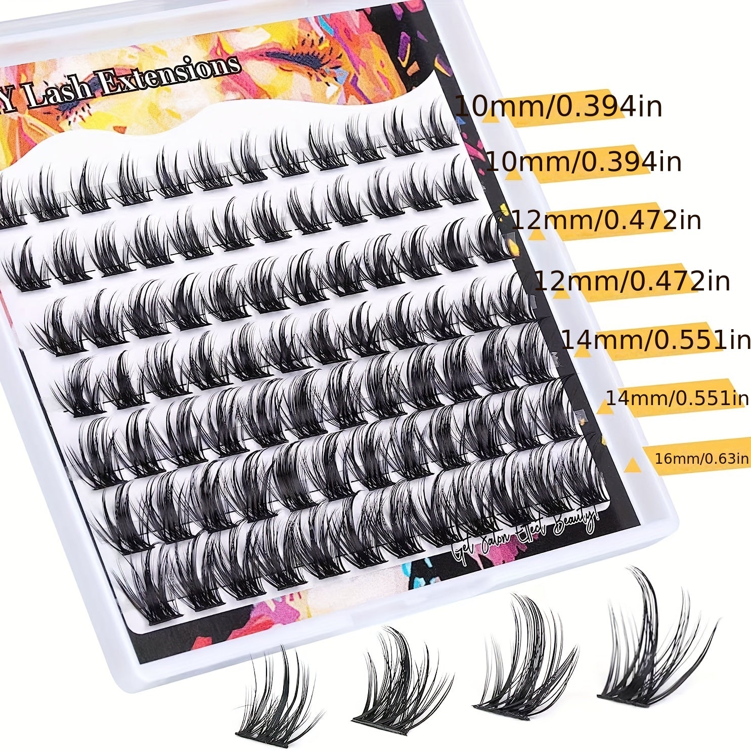 Natural Look D Curling Lash Clusters DIY Eyelash Extensions