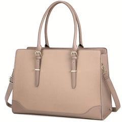 Large Capacity Waterproof PU Leather Laptop Bag for Women