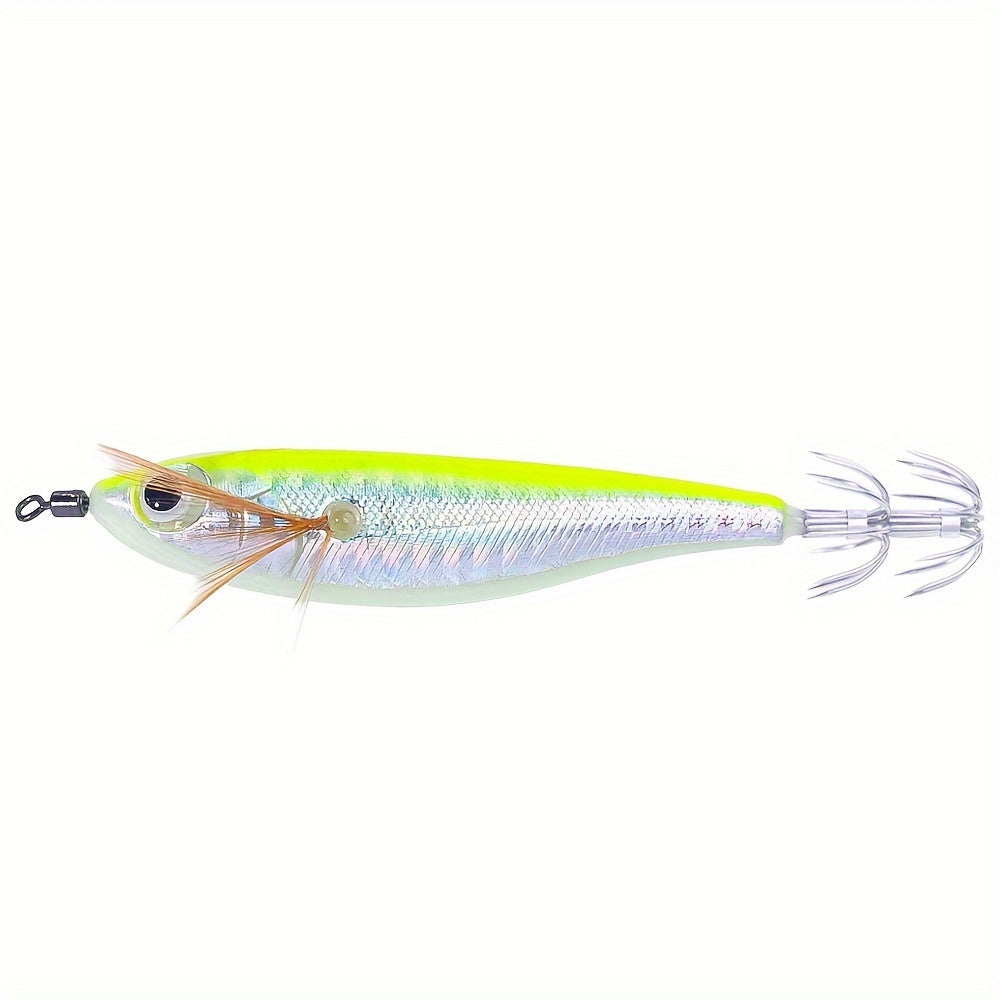 10 9 4g Horizontal Squid Jig Luminous Jigging Bait Sea Fishing Cuttlefish EGI