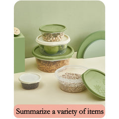 4pcs Heat Resistant Refrigerator Lunch Box Microwave Safe Leak Proof Container