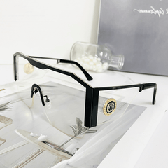 Square Rimless Sunglasses Men's Vintage Big Frame UV400