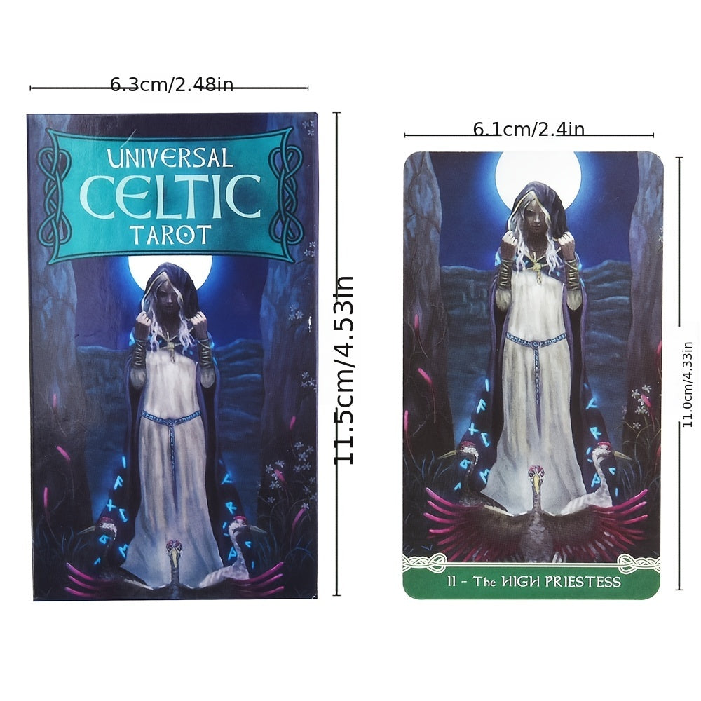 56pcs Universal Celtic Tarot Deck Modern Tarot Library Cards with QR Code Guide