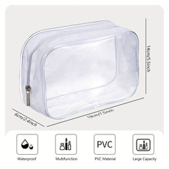 Clear Makeup Bags Set Transparent Cosmetic Bag Travel Toiletry Zipper
