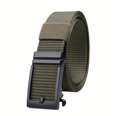 Men's Adjustable Nylon Ratchet Belt with Extension Buckle