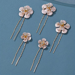 5pcs Crystal Rhinestone Bridal Hairpins U Shaped Wedding Hairpin