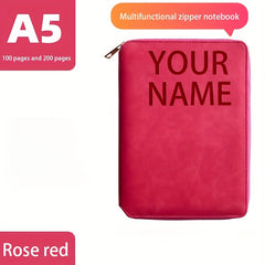 Custom A5 Faux Leather Notebook Personalized 200-Page Journal