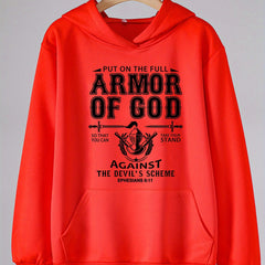 Girls Armor Of God Hoodie Long Sleeve Casual Sweatshirt