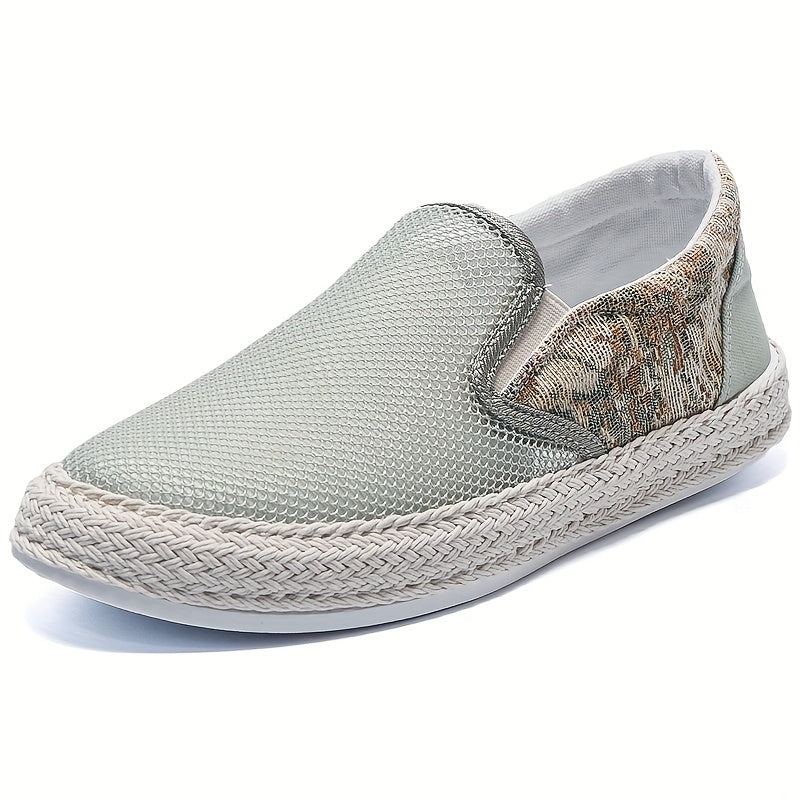 Men's Slip On Canvas Shoes Casual Flats For Walking Jogging