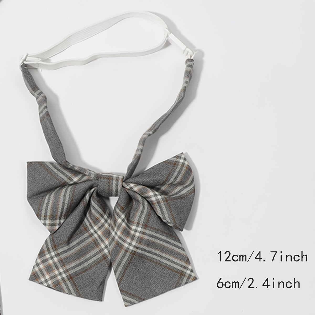 Plaid British Bow Tie Lady Tie Uniform Wear Bowtie Women Cravat Female