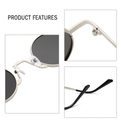 Men's Narrow Round Sunglasses 9301