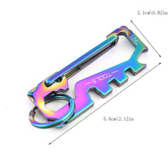 12 in 1 Stainless Steel Key Chain Metal Buckle for Outdoor Activities