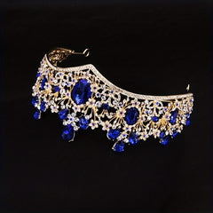 Crystal Headband Queen Crown Head Jewelry Bridal Hair Accessories