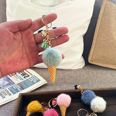 Cute Ice Cream Keychain Plush Toy