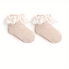 Girls Kids Mesh Lace Ruffled Princess Socks Baby Breathable Comfy Toddler Summer