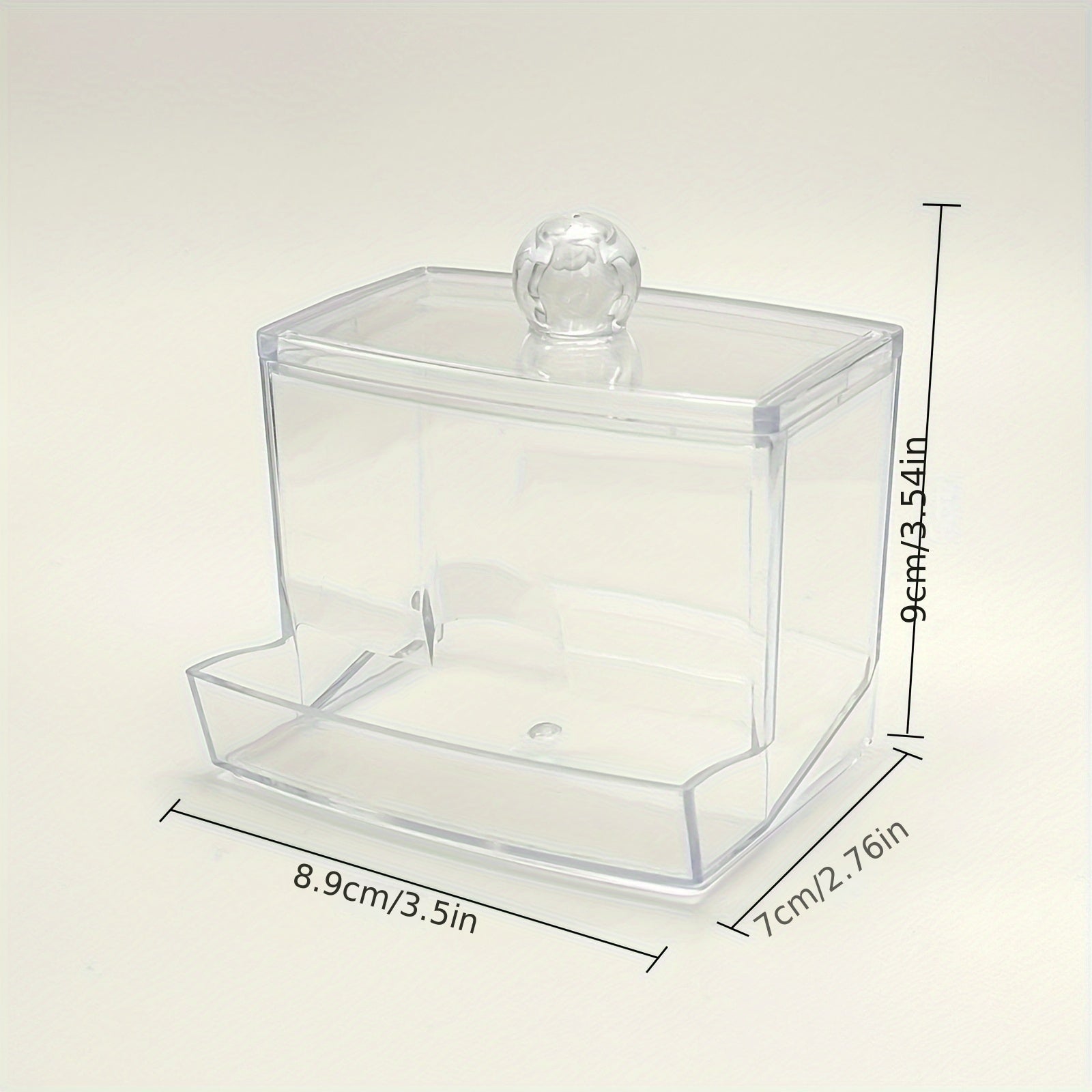 Clear Cotton Swab Box Cotton Pad Holder Container Storage Jar