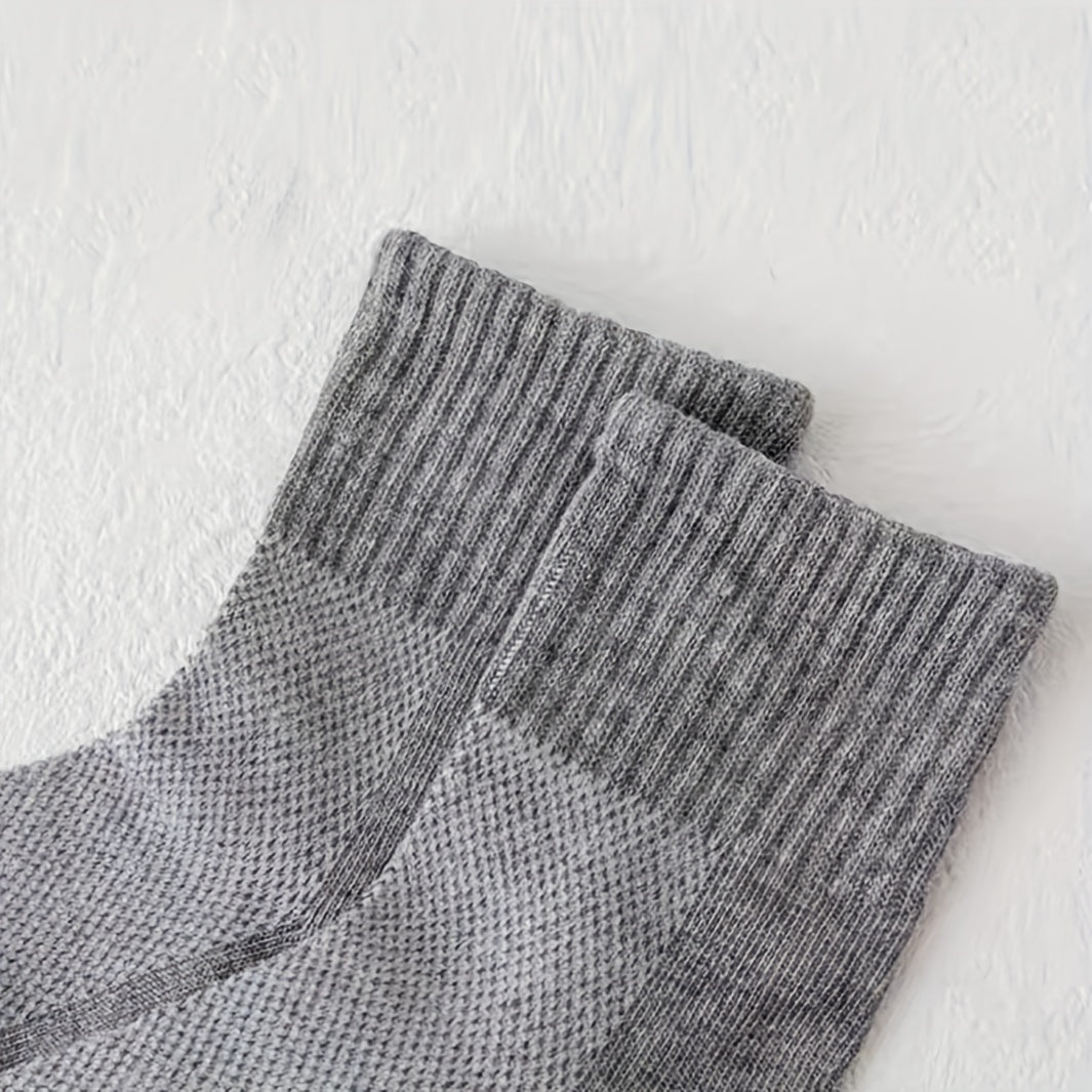 3 Pairs Solid Crew Sports Socks for Women