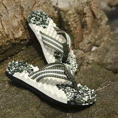 Men's Camo Massage Flip Flops Non Slip Thong Sandals