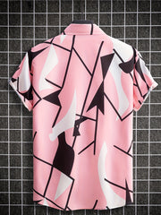 Men's Digital Printed Resort Button Up Shirt
