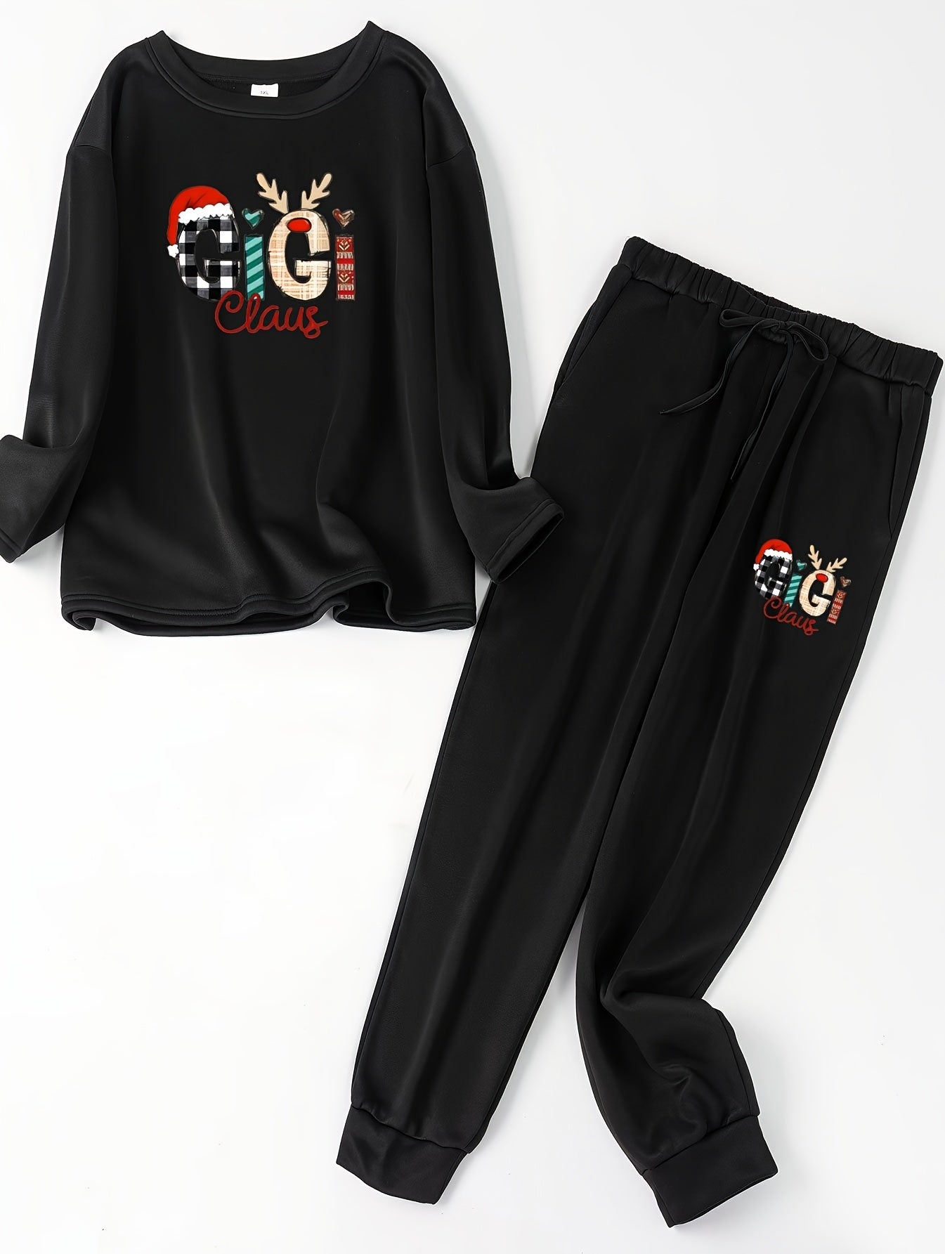 Christmas Lounge Set Women's Christmas Fleece Top & Joggers