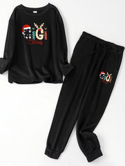 Christmas Lounge Set Women's Christmas Fleece Top & Joggers