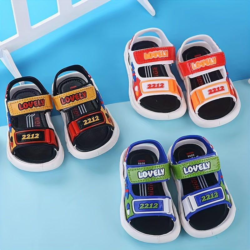 JIAGEYA Cartoon Open Toe Sandals for Baby Boys Lightweight Anti Slip Sandals