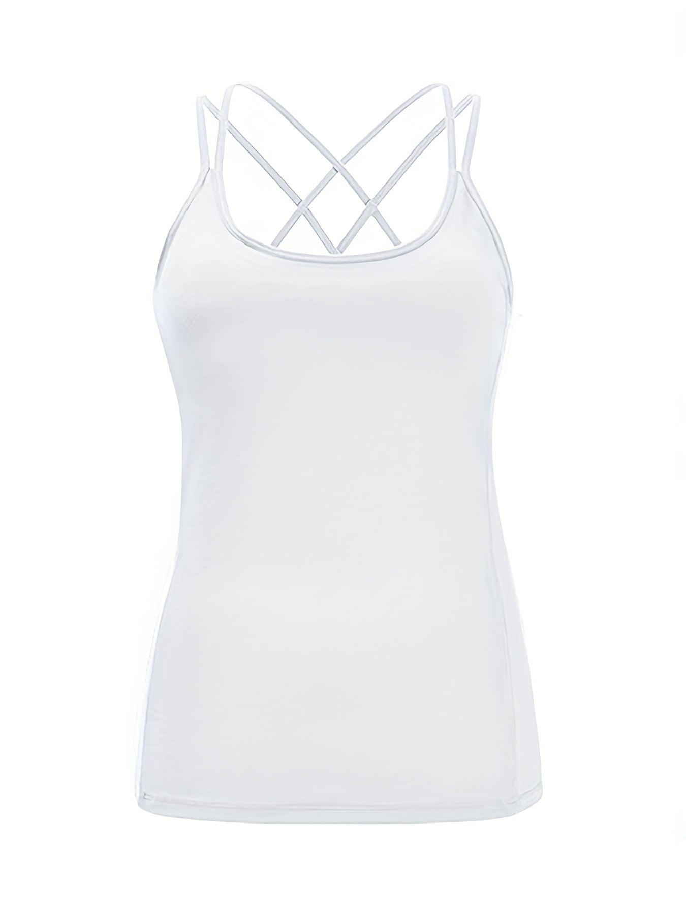 Round Neck Yoga Top Criss Cross Straps Activewear