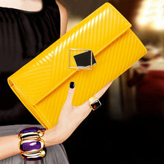Women's Long Cowhide Leather Wallet