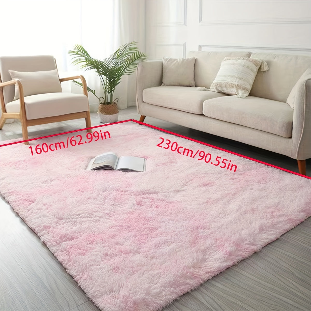 Soft Silk Wool Fabric Rug 62.99x90.55 Inches 160x230cm