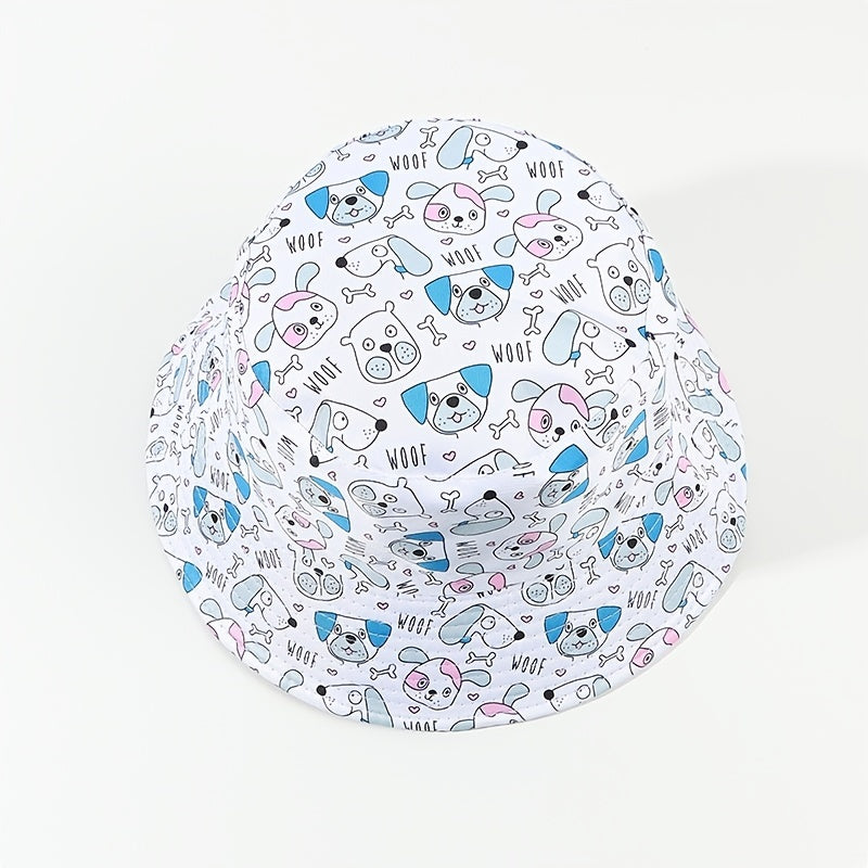 Dog Print Bucket Hat Lightweight Summer Sun Visor Cap