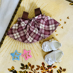 Doll Clothes Set College Style Plaid Skirt Princess Shoes Sweater T-shirt