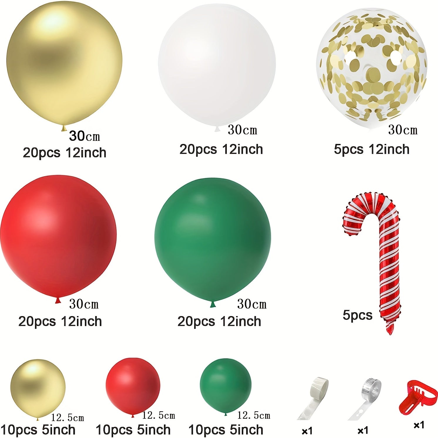 Christmas Balloon Arch Garland Kit with 120 Balloons