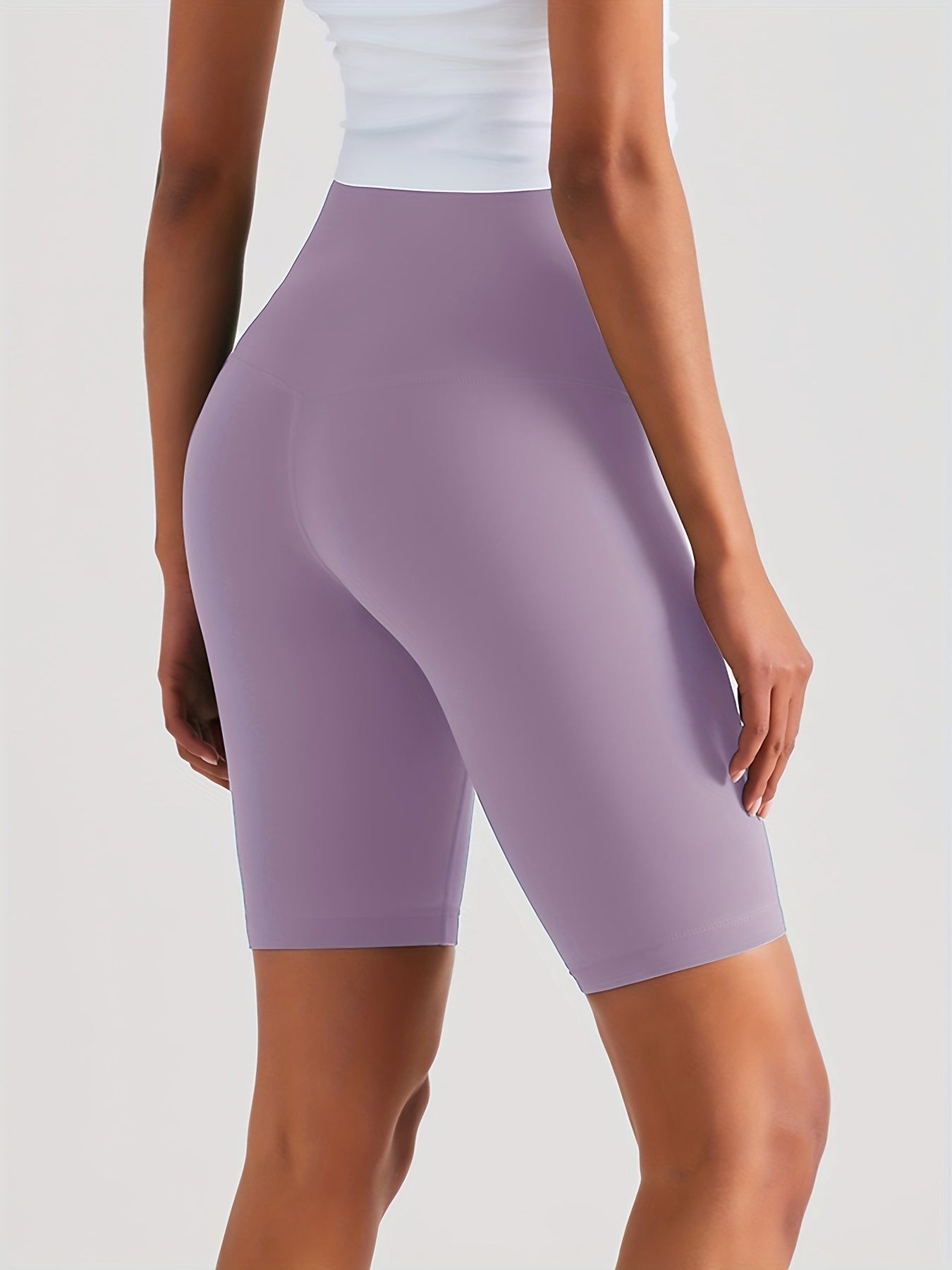 Breathable Yoga Seamless Shorts High Waist Tummy Control Running Shorts
