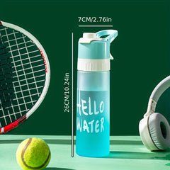 650ml Frosted Spray Water Bottle for Outdoor Sports
