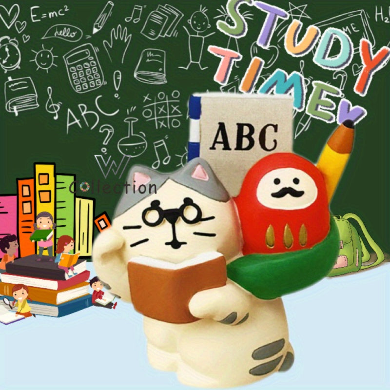 Hand Drawn Micro Scene Good Luck Cat Collection Series Desktop Ornament